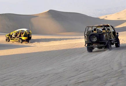 A Dune buggy and sandboarding tour