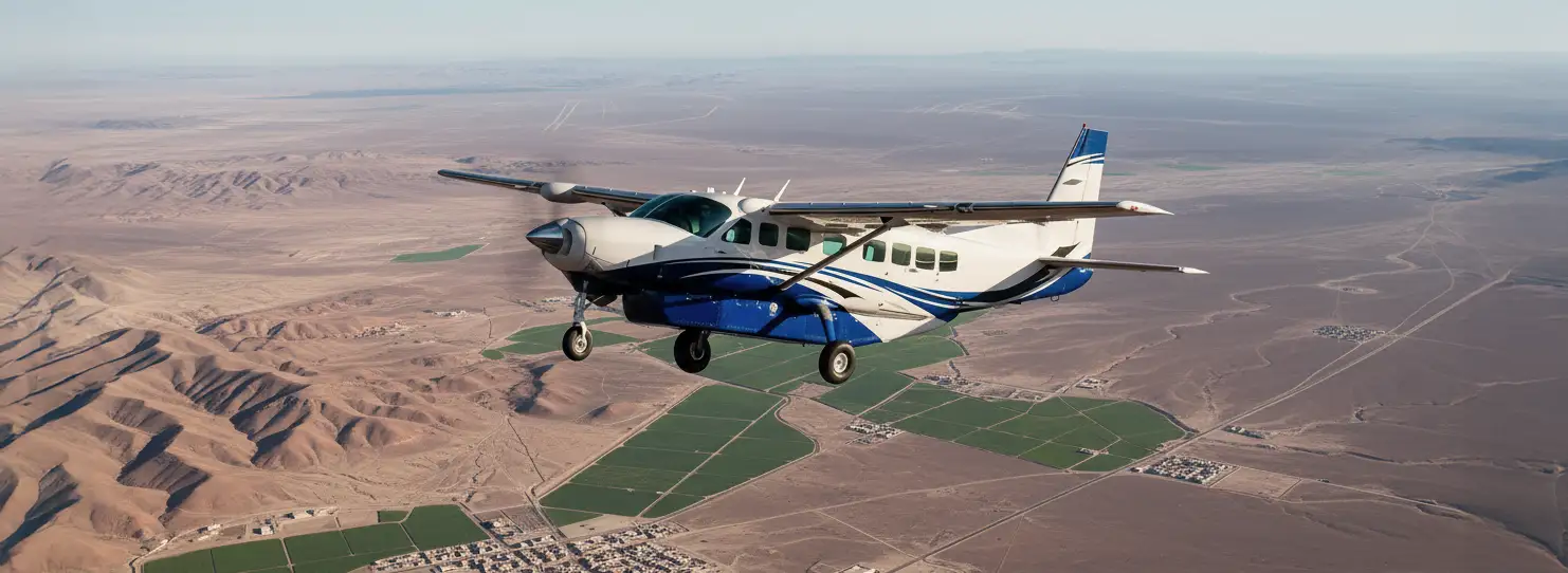 Cessna Caravan aircraft before a Nazca Lines flight