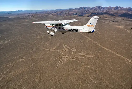 Cessna aircraft used for a Classic Nazca Lines flight