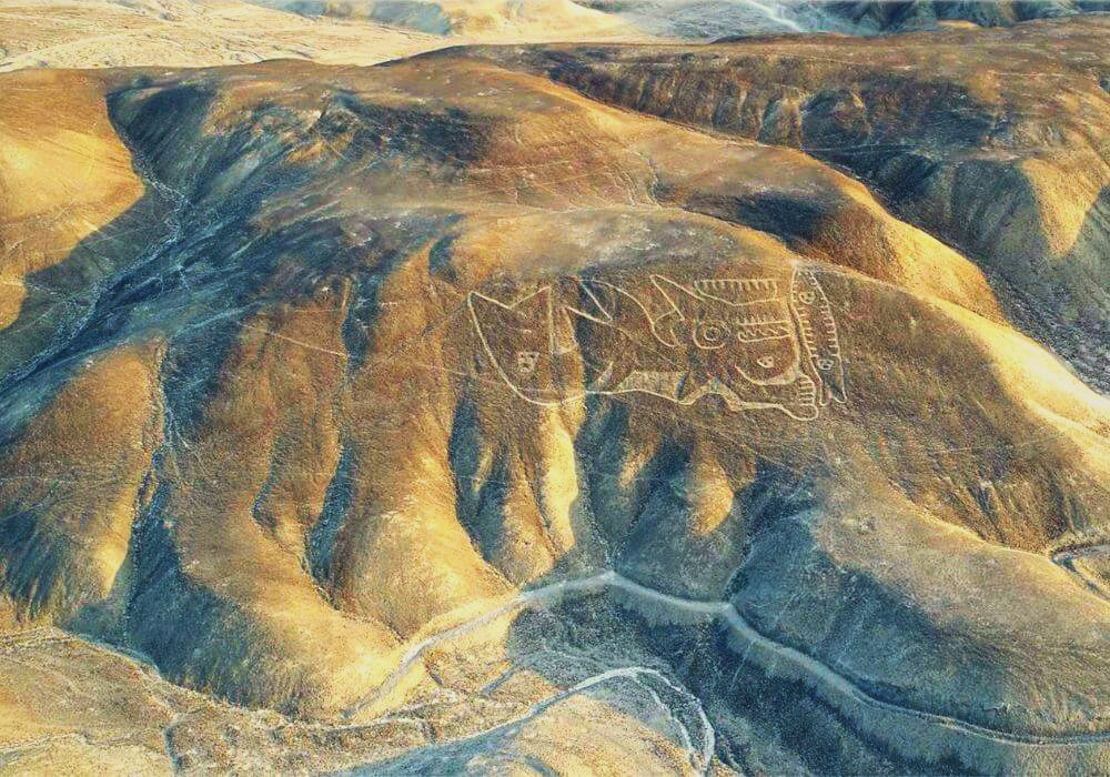 Extended scenic flight over Nazca and Palpa desert lines