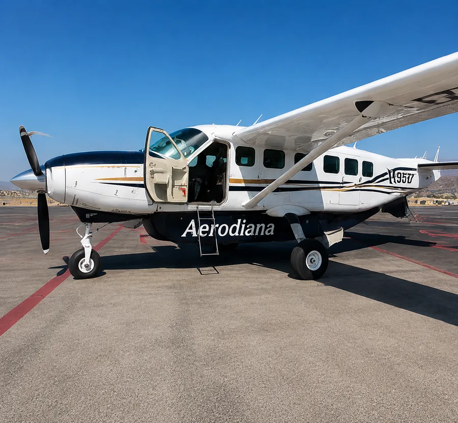 Aircraft departing from Pisco for a Nazca Lines flight