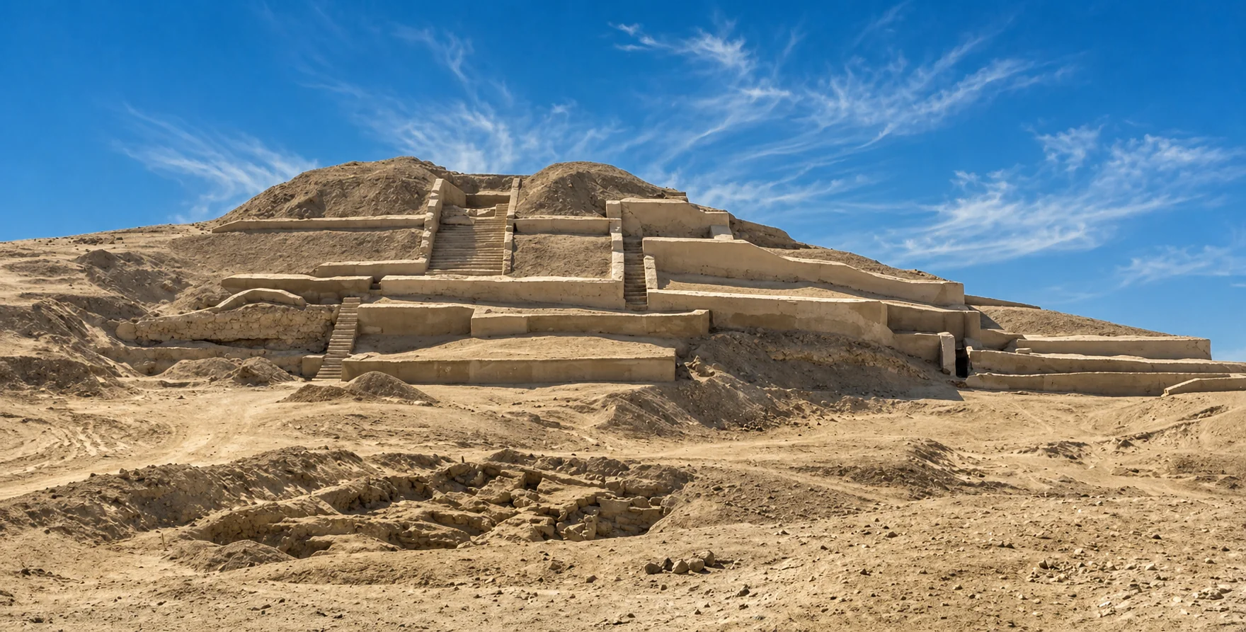 Nazca archaeological sites near Chauchilla, Cahuachi and Cantalloc