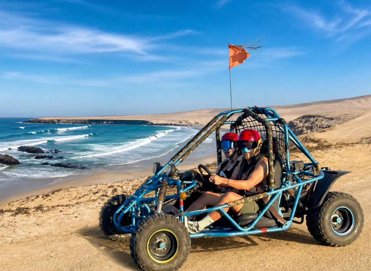 Mini buggy adventure in the desert near Paracas